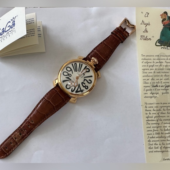 GaGa Milano Manuale48 Rose Gold Plated 5011 Watch - Picture 9 of 15